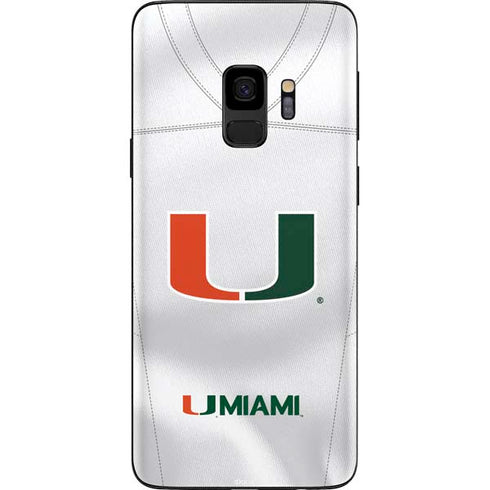 University of Miami White Jersey Galaxy S9 Skin